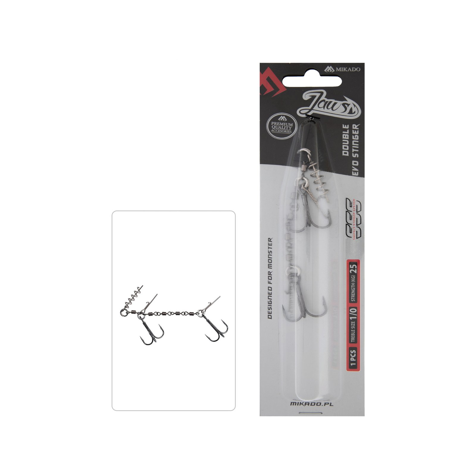 Stinger doble Mikado Jaws Double Evo – 25 kg y XL 35 kg - Imagen 3